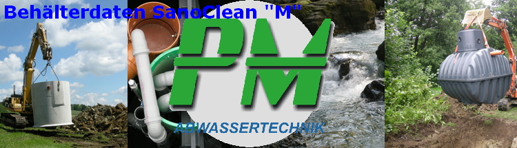 Behlterdaten SanoClean "M"